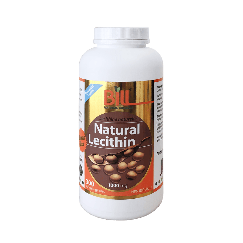 Bill Natural Lecithin 1000mg 300 Softgel - Maple House Nutrition Inc.