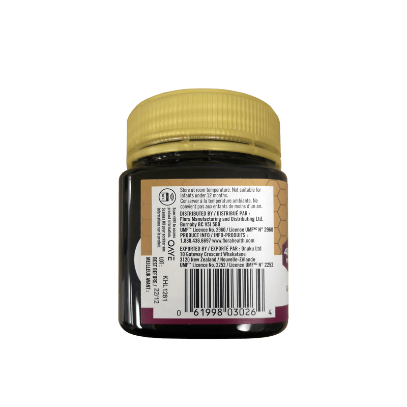 Flora Manuka Honey MGO 400+/12+ UMF 250g - Maple House Nutrition Inc.