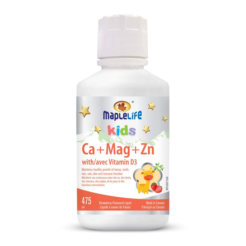 Maple Life Calcium Magnesium and Zinc + Vitamin D for Kids 475ml - Maple House Nutrition Inc.