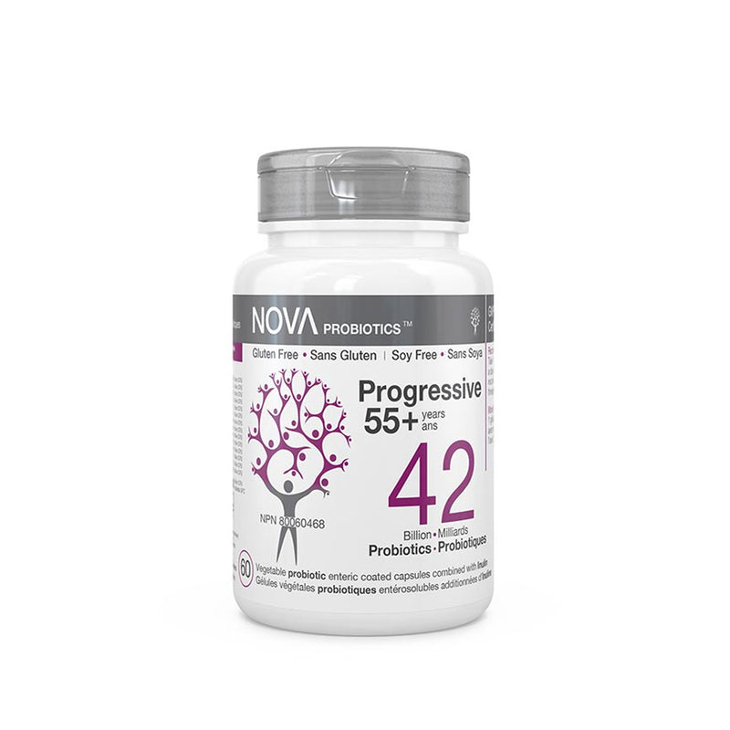 Nova 42 Billion Probiotics  Progressive 55+ Years Old 60 Capsules - Maple House Nutrition Inc.