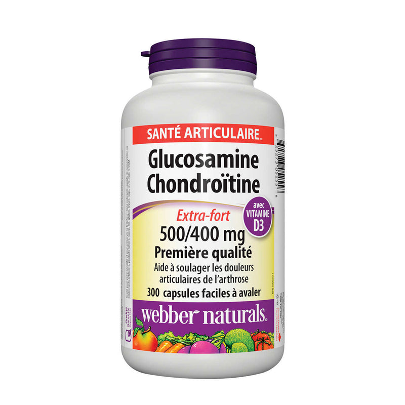 Webber Naturals Glucosamine Chondroitin Sulfate 900mg 300 Capsules - Maple House Nutrition Inc.