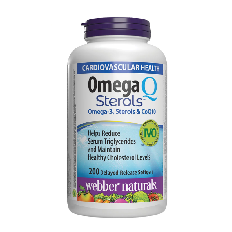 Webber Naturals Omega-3 & CoQ10 with Plant Sterols 200 Softgels