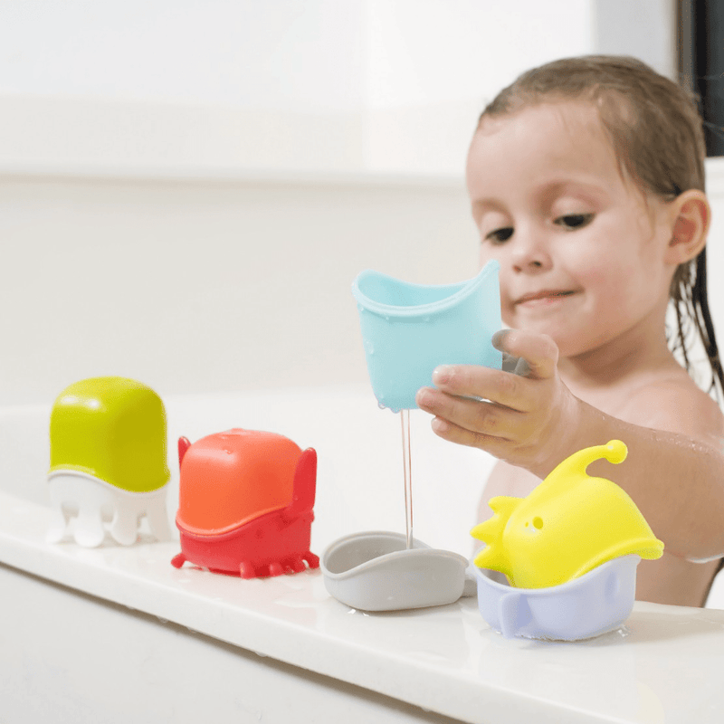 Boon CREATURES Interchangeable Bath Toy Cup Set - fifibaby