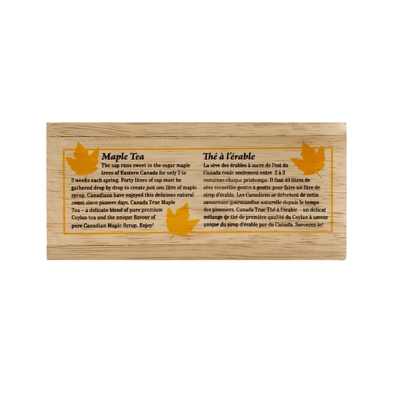 CANADA TRUE Wooden Box with 25 Maple Tea Bags