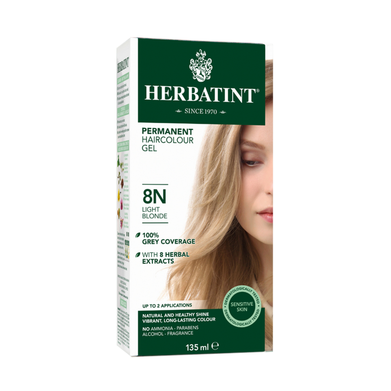 Herbatint Permanent Haircolour Gel 8N - Light Blonde 135ml