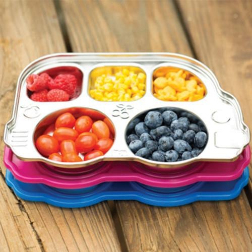 Innobaby Stainless Divided Platter with Sectional Lid - fifibaby