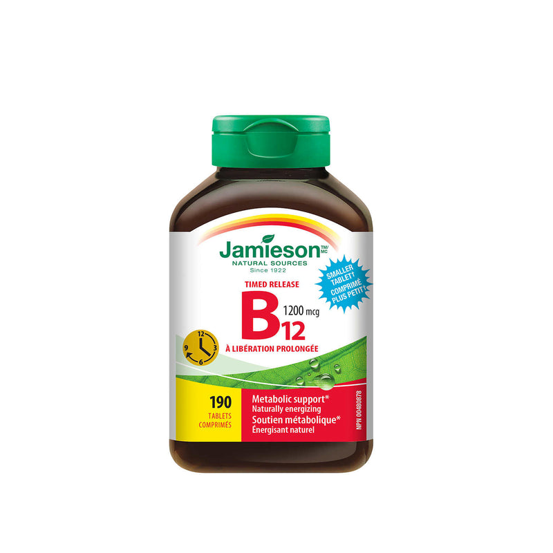 Jamieson Vitamin B12 Timed Release 1200mcg 200 Tablets