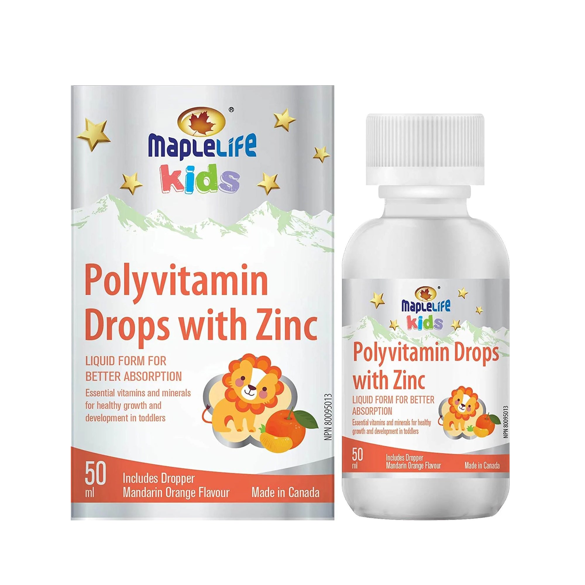 Maple Life Kids Polyvitamin Drops with Zinc 50ml – Maple House ...