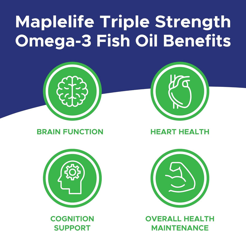 Maple Life Triple Strength Fish Oil 300 Softgels – Maple House ...