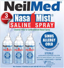 NeilMed Nasa Mist Saline Spray 3 Canisters 6.3oz x3