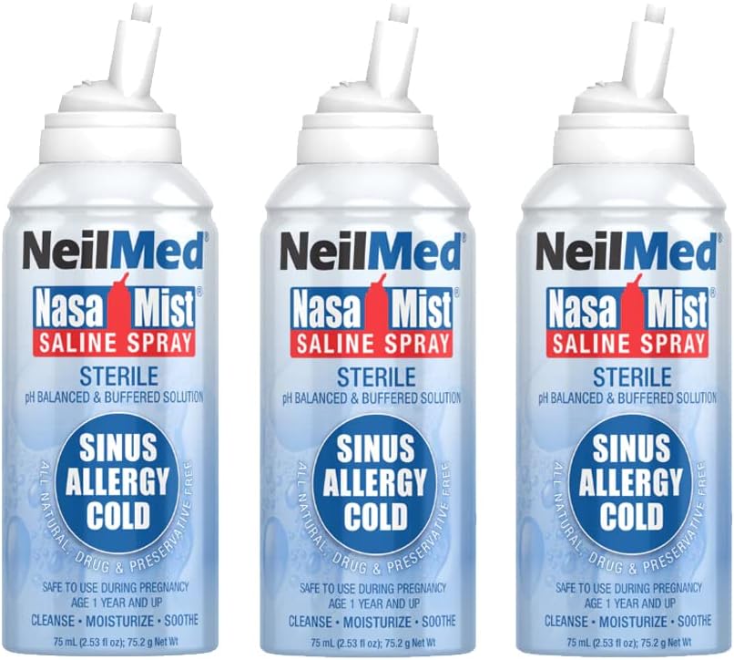 NeilMed Nasa Mist Saline Spray 3 Canisters 6.3oz x3 – Maple House ...
