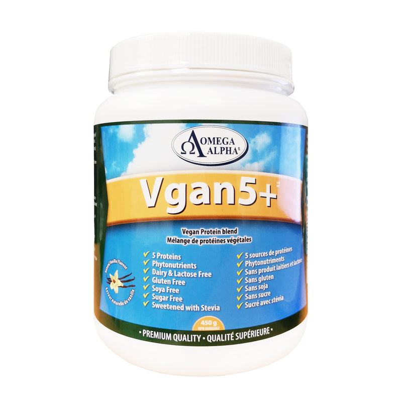 Omega Alpha Vgan5 Plus Protein Blend 450g Vanilla Flavour
