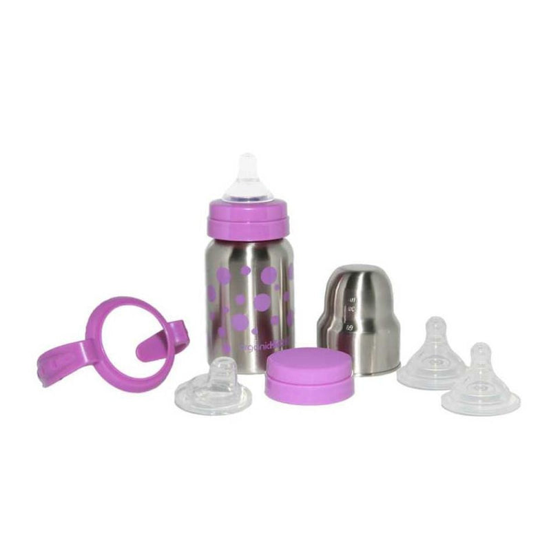 OrganicKidz Baby Grows Up Stainless Steel Bottle Set 9oz - fifibaby