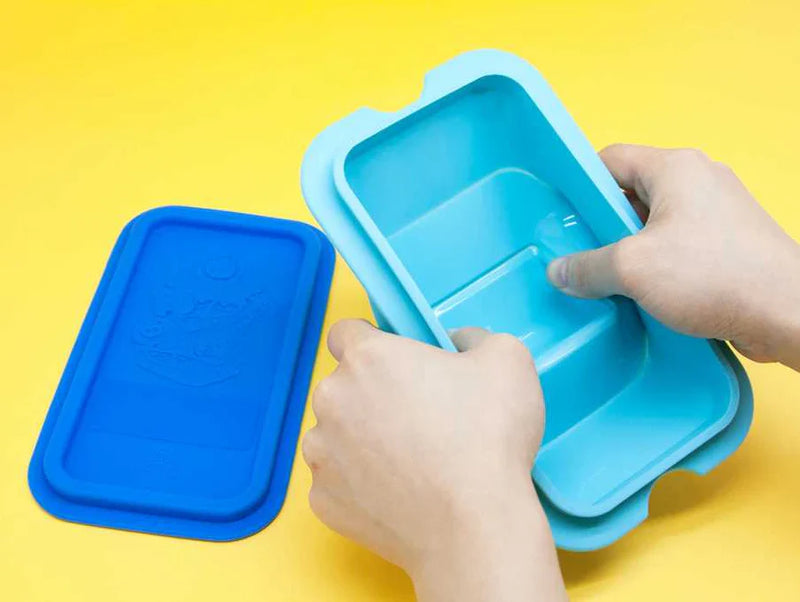 Marcus & Marcus Collapsible Sandwich Wedge Container - Yellow/Green