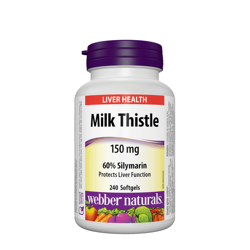 Webber Naturals Milk Thistle 150mg 240 Softgels