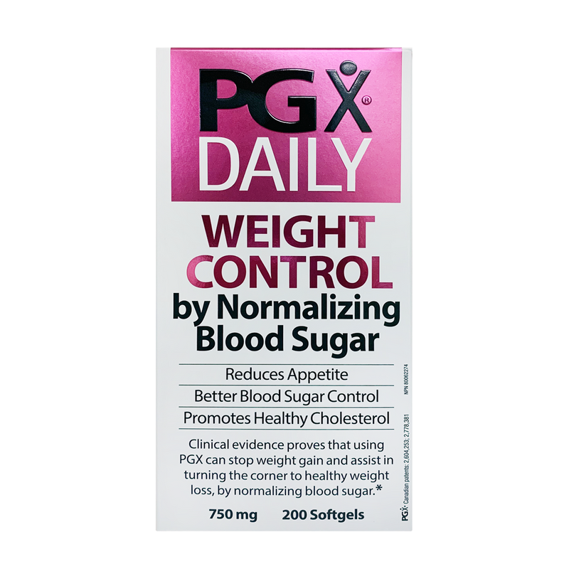 Webber Naturals PGX Daily Weight Control by Normalizing Blood Sugar 750mg 200 Softgels