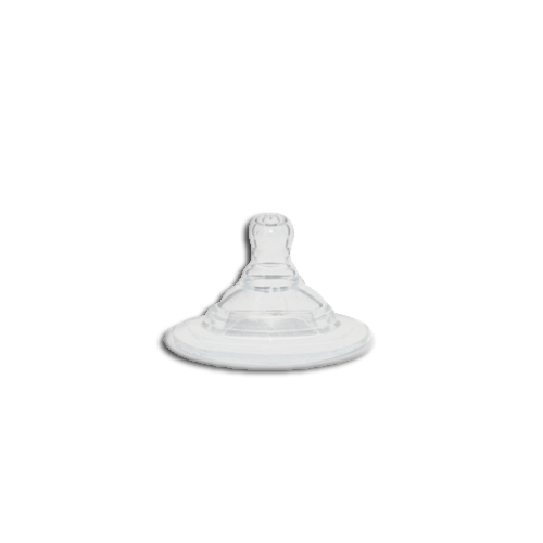 OrganicKidz Wide Mouth Accordion Flex Silicone Vented Baby Bottle Nipples 2 Packs