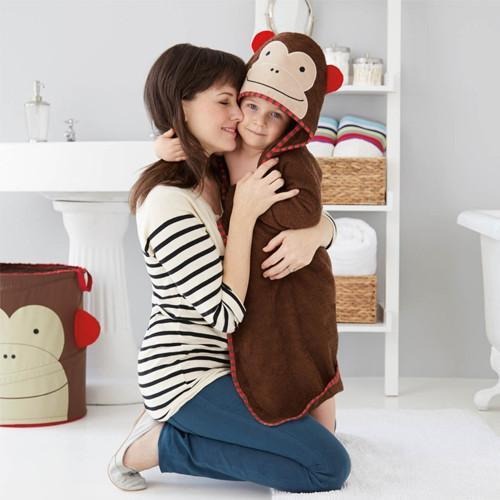 Skip Hop Zoo Hooded Towel and Mitt Set - Monkey - fifibaby