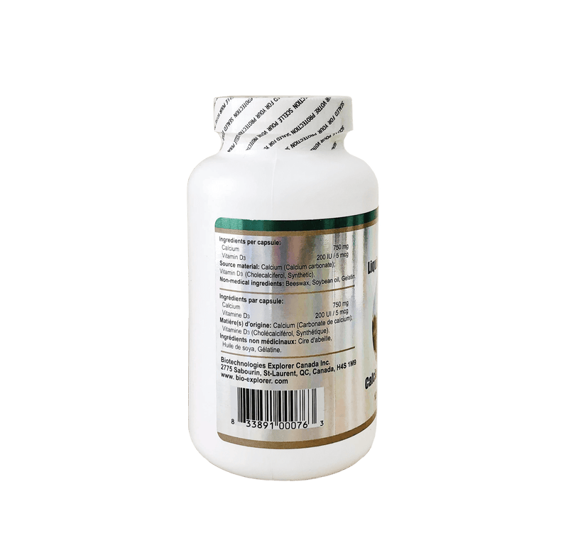 BEC Liquid Calcium with Vitamin D3 180 Capsules - Maple House Nutrition Inc.