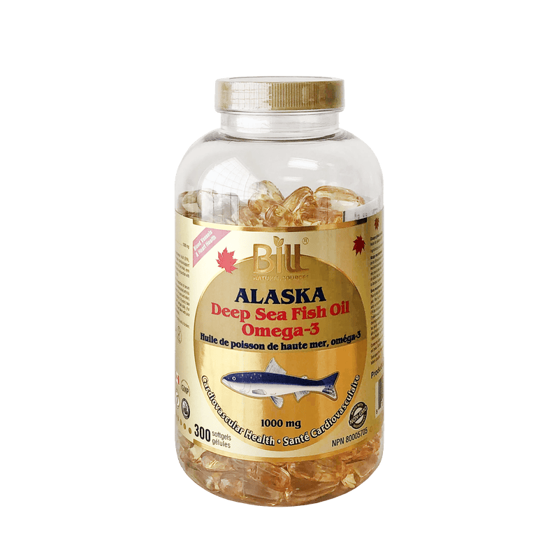 Bill Alaska Deep Sea Fish Oil 1000mg 300 Softgels - Maple House Nutrition Inc.