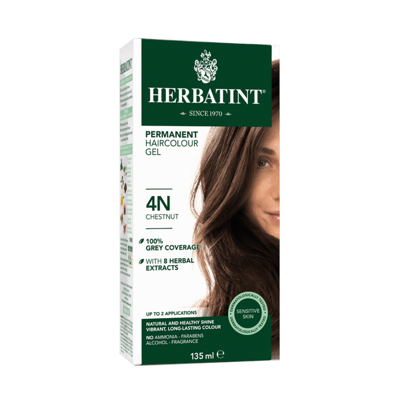 Herbatint Permanent Haircolour Gel 4N - Chestnut 135ml - Maple House Nutrition Inc.
