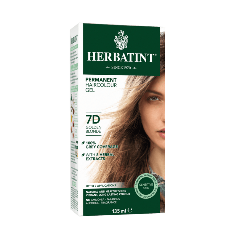 Herbatint Permanent Haircolour Gel 7D - Golden Blonde 135ml - Maple House Nutrition Inc.
