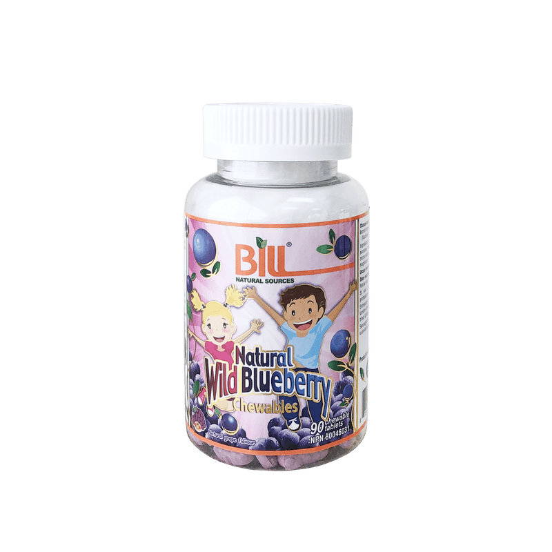 Bill Natural Wild Blueberry 90 Chewable Tablets - Maple House Nutrition Inc.