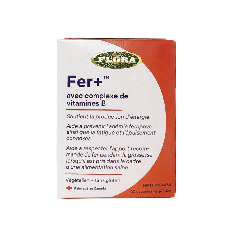 FLORA Iron+ with B-Vitamin Complex 60 capsules
