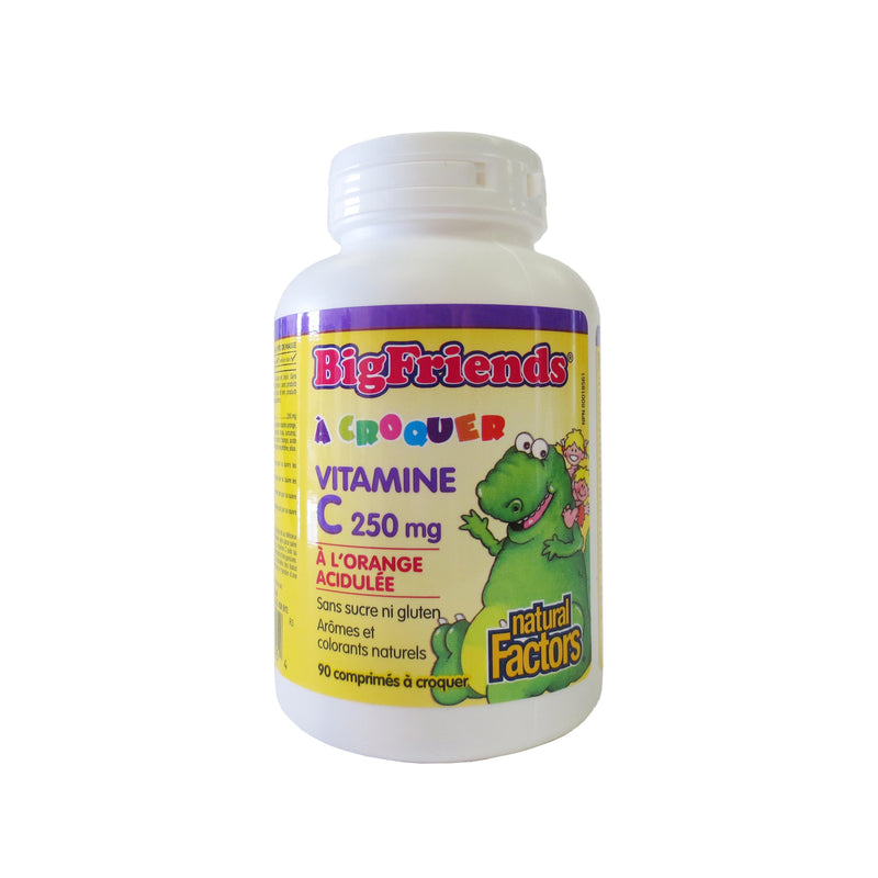 Natural Factors Big Friends Jr. Vitamin C 250mg 90 Chewable Tablets - Maple House Nutrition Inc.