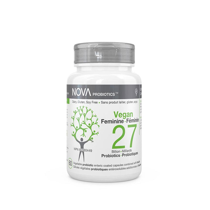 Nova 27 Billion Probiotics  Vegan Feminine Formular 60 Capsules - Maple House Nutrition Inc.