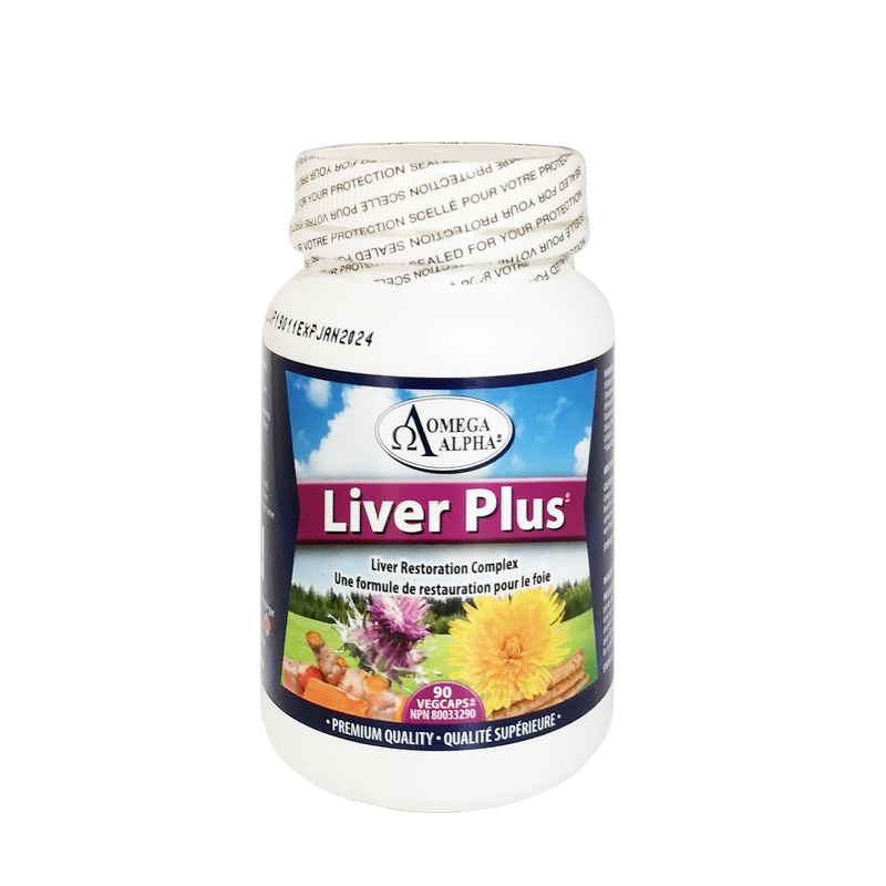 Omega Alpha Liver Plus 90 Vegetarian Capsules - Maple House Nutrition Inc.