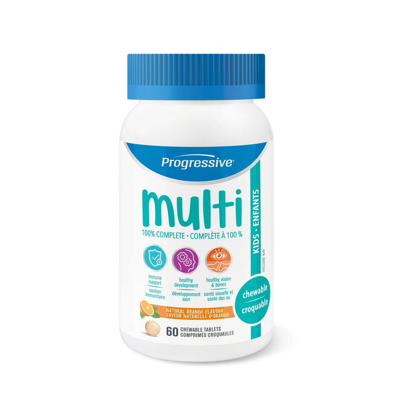 Progressive MultiVitamins For Kids 60 Chewable Tablets - Maple House Nutrition Inc.