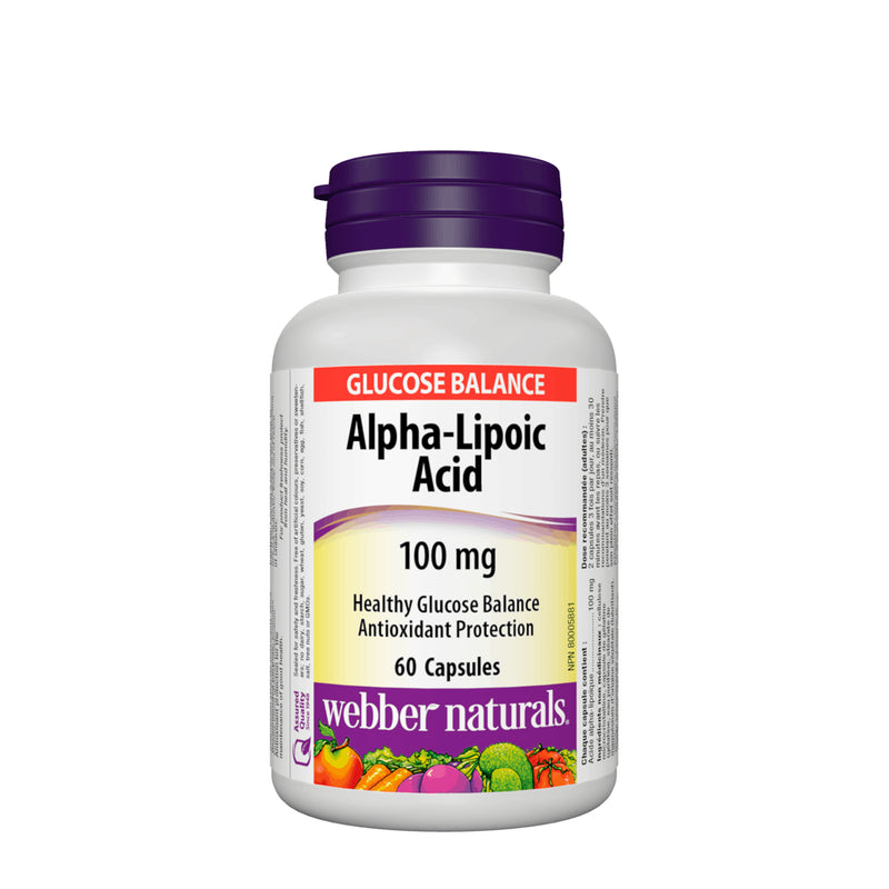 Webber Naturals Alpha-Lipoic Acid 100mg 60 Capsules