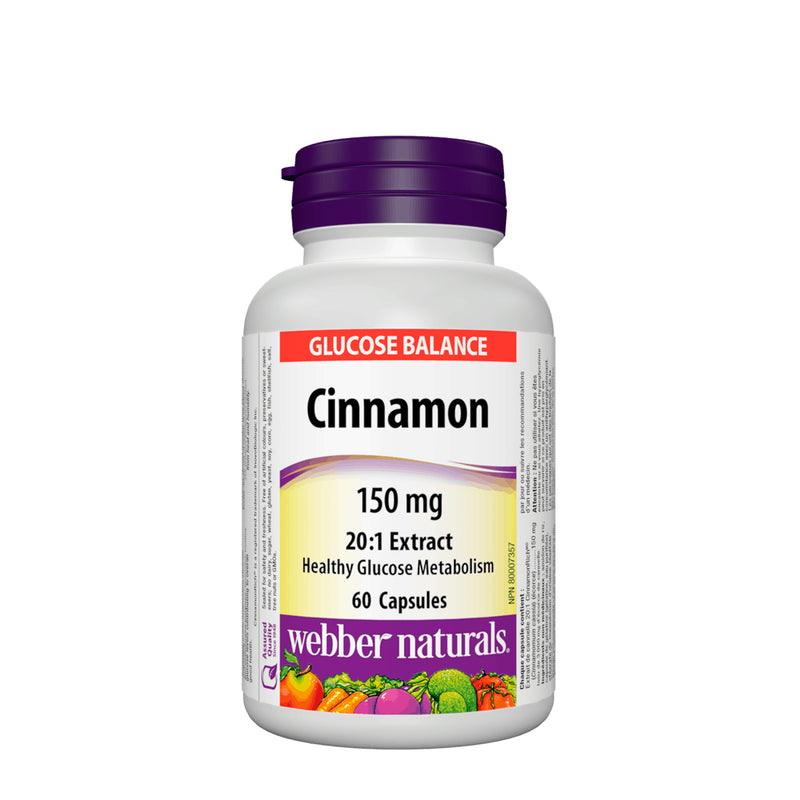 Webber Naturals Cinnamon 150mg 60 Capsules