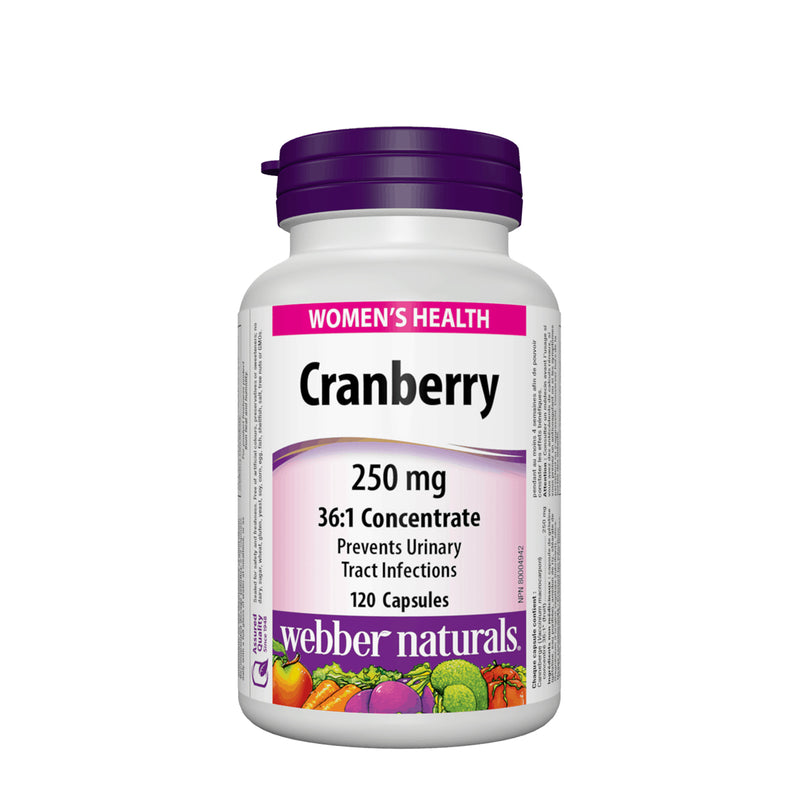 Webber Naturals Cranberry 250mg 120 Capsules