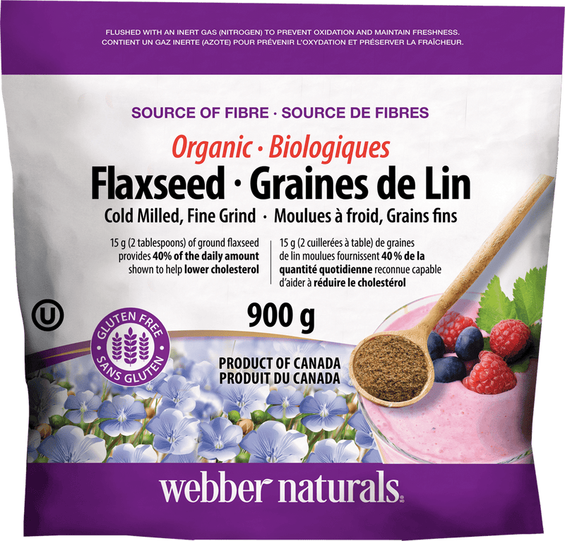 Webber Naturals Ground Flaxseed 900g - Maple House Nutrition Inc.