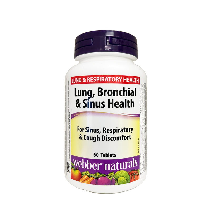 Webber Naturals Lung, Bronchial & Sinus Health 60 Tablets