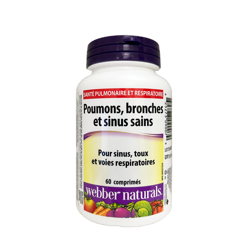 Webber Naturals Lung, Bronchial & Sinus Health 60 Tablets